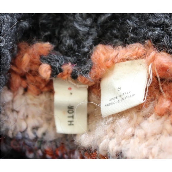 Anthropologie Moth Murray Chunky Striped Jumper mohair blend Sweater - Picture 6 of 7